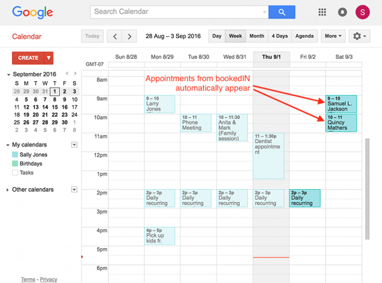 New Two Way Calendar Sync Bookedin