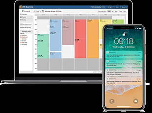 appointment scheduling app calendar and notifications