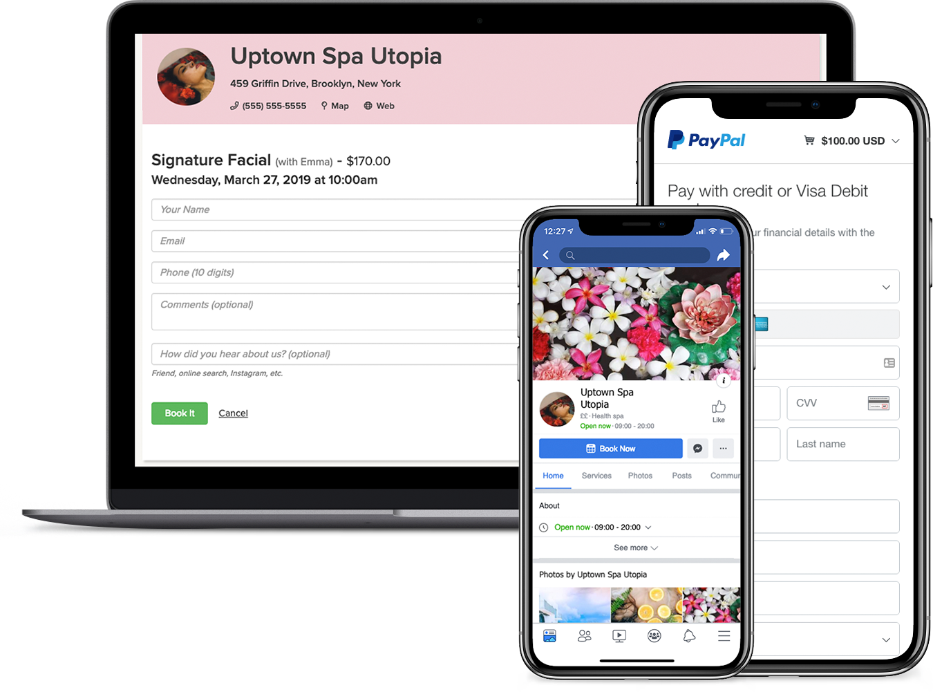 Spa Appointment Scheduling & Payments Software FREE 14day trial!