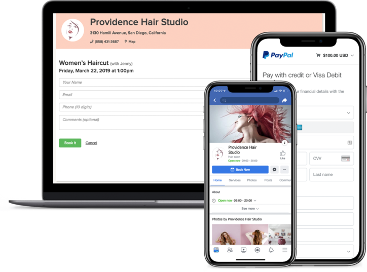 Hair salon online appointment booking software