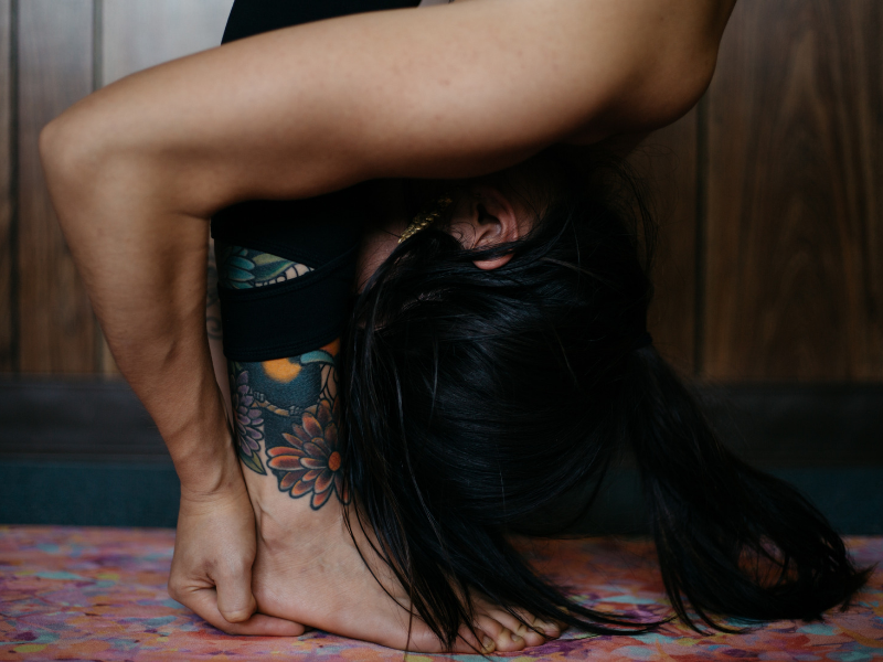 woman doing a yoga pose