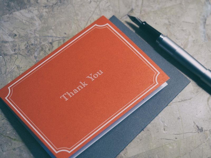 a thank you note is an innovative customer service idea