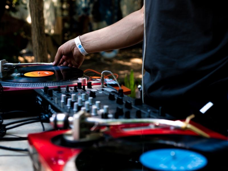 dj with two turntables is an Innovative ideas for client visit