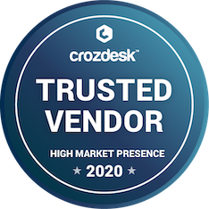 trusted vendor 2020 award from crozdesk