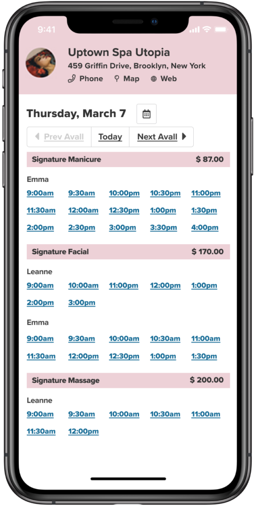 Spa Appointment Scheduling & Payments Software FREE 14day trial!