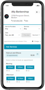 barbershop appointment booking app