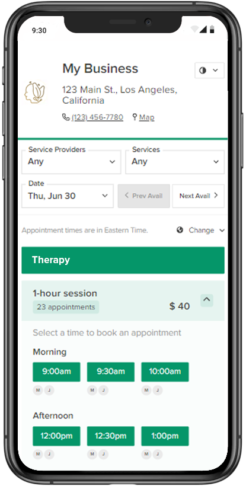 psychologist appointment booking app