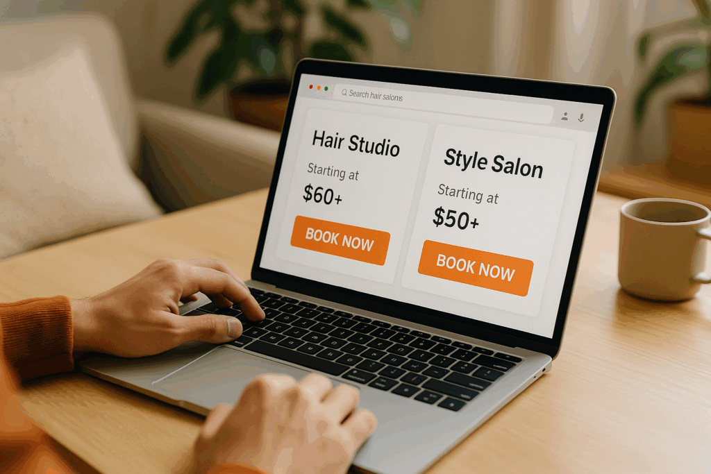 Pricing is important when customers are booking their appointment. Display the prices of every service and get more appointments booked. 