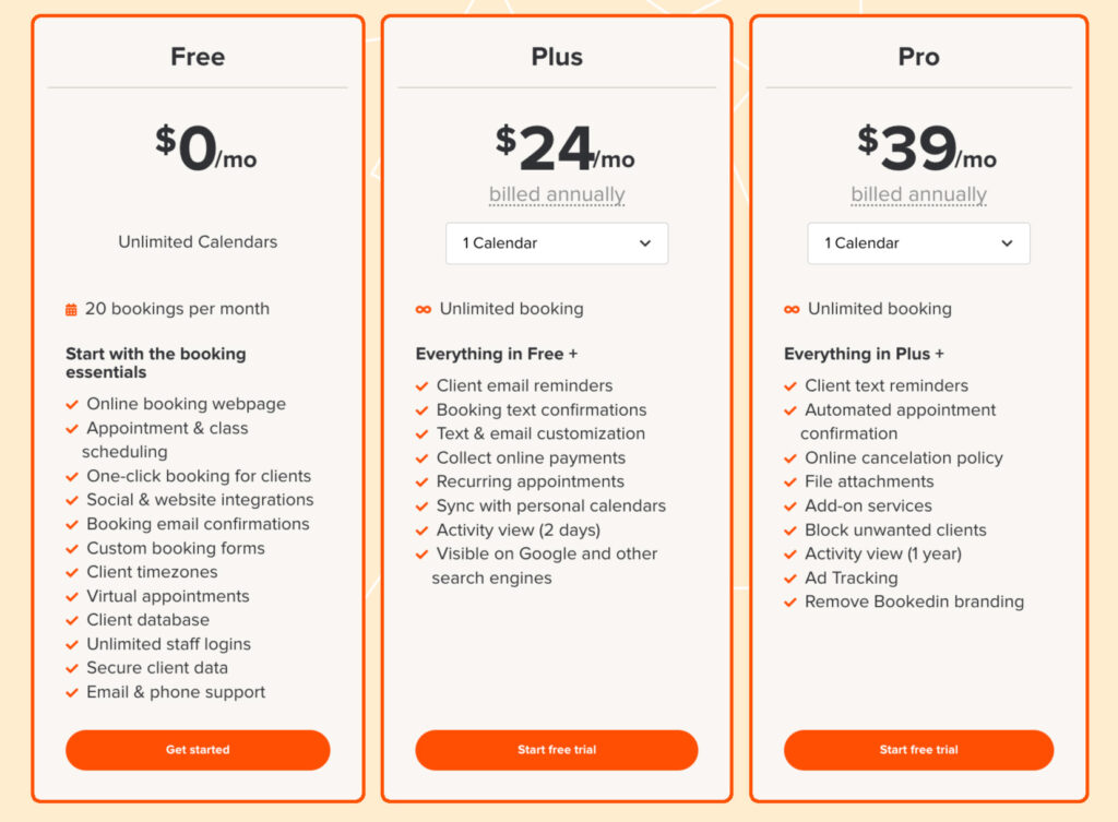 Bookedin improve FREE plan!