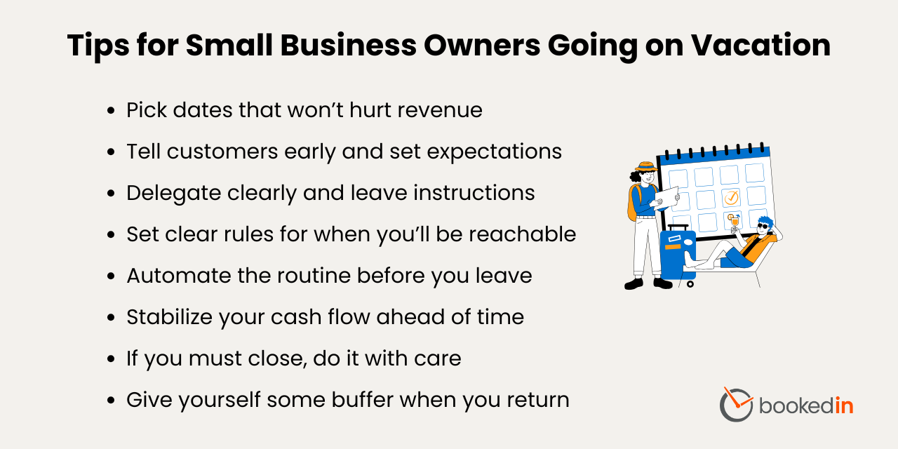 tips for how to go on vacation when you own a small business