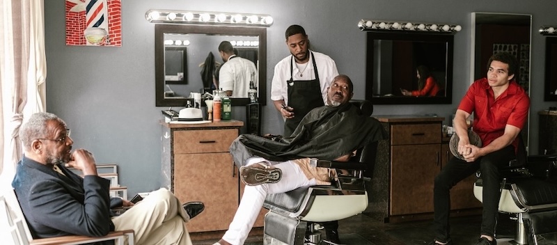 men in a barbershop 