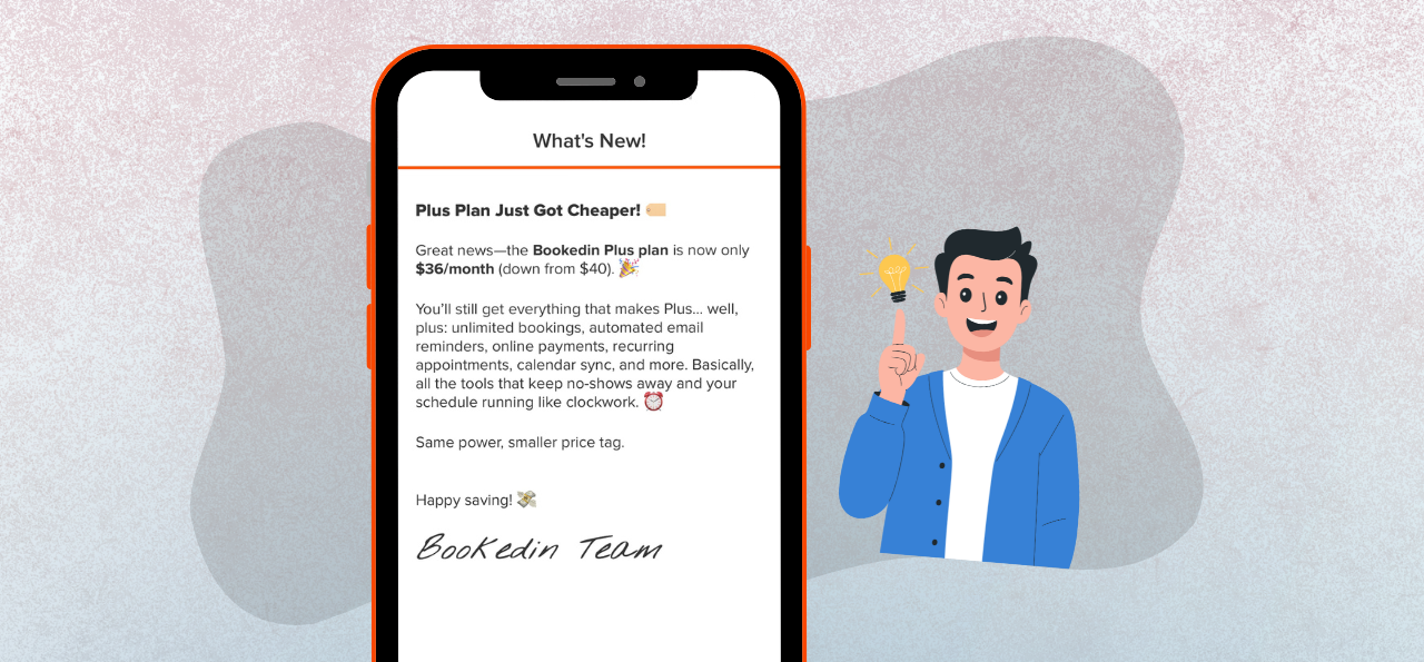 lower plus plan pricing bookedin