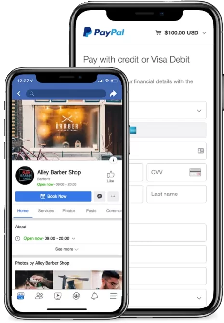 Barbershop scheduling mobile view