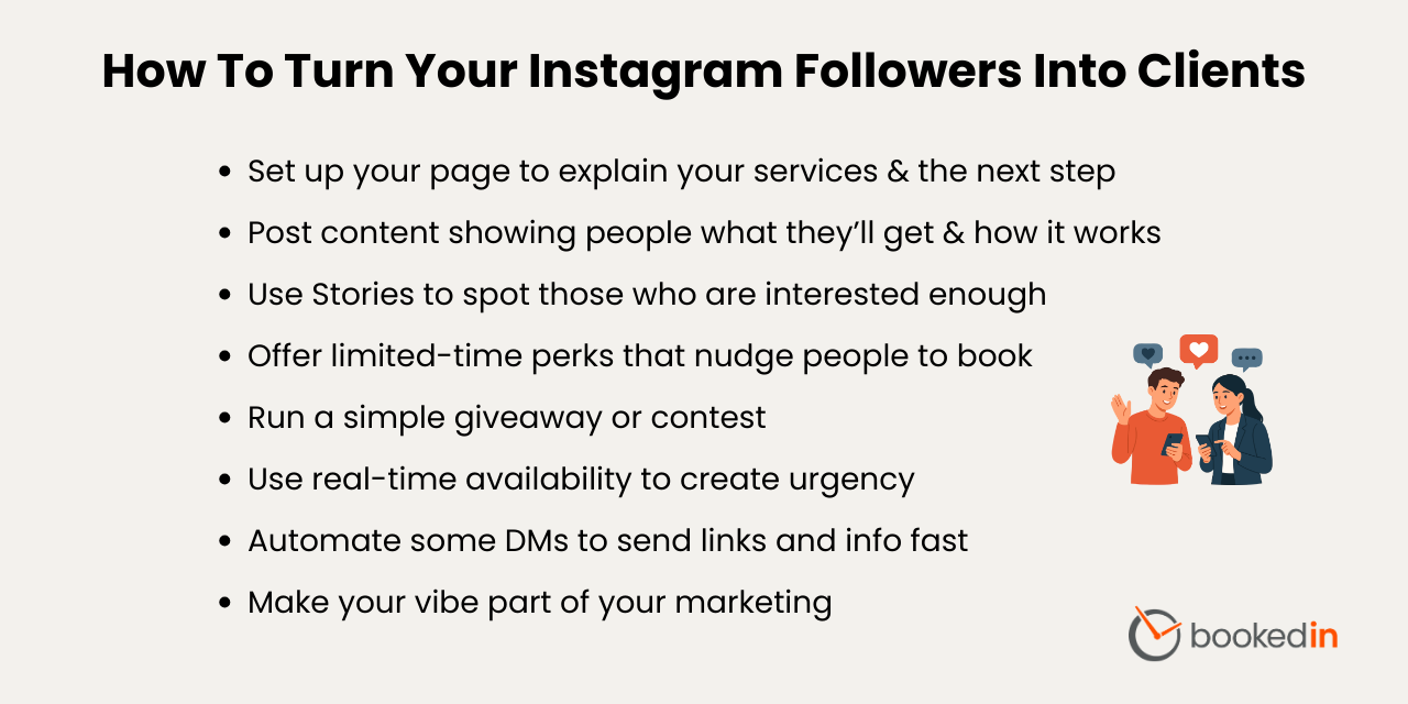 how to turn instagram followers into clients