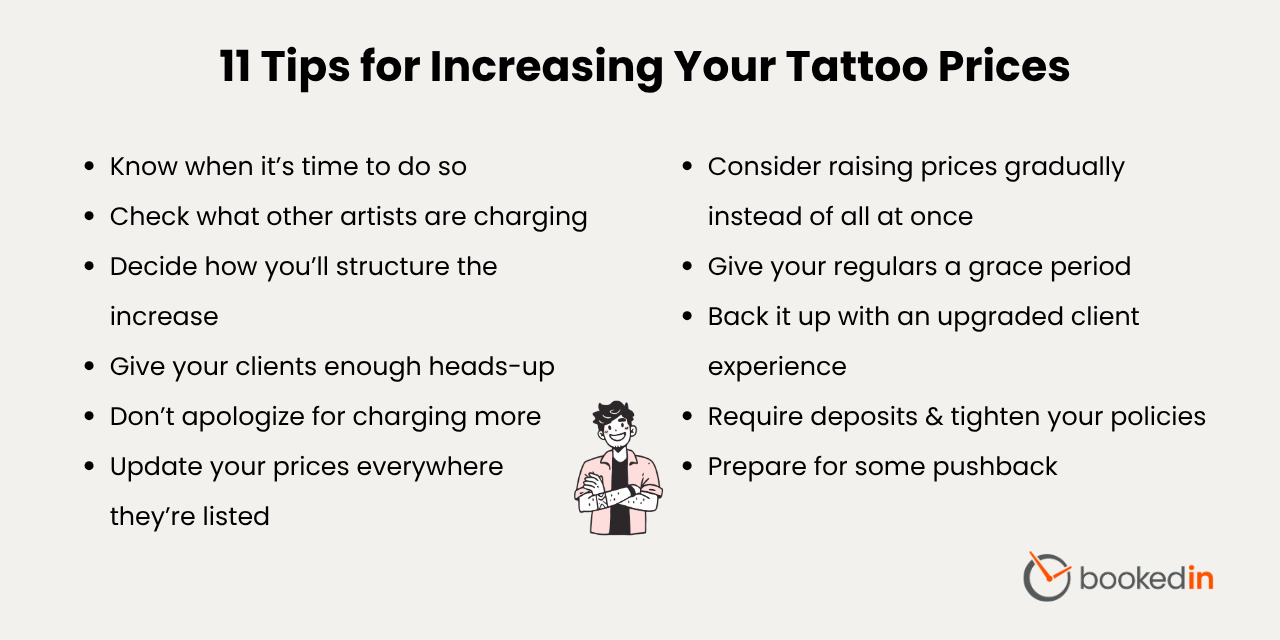 tips for how to raise your tattoo prices 