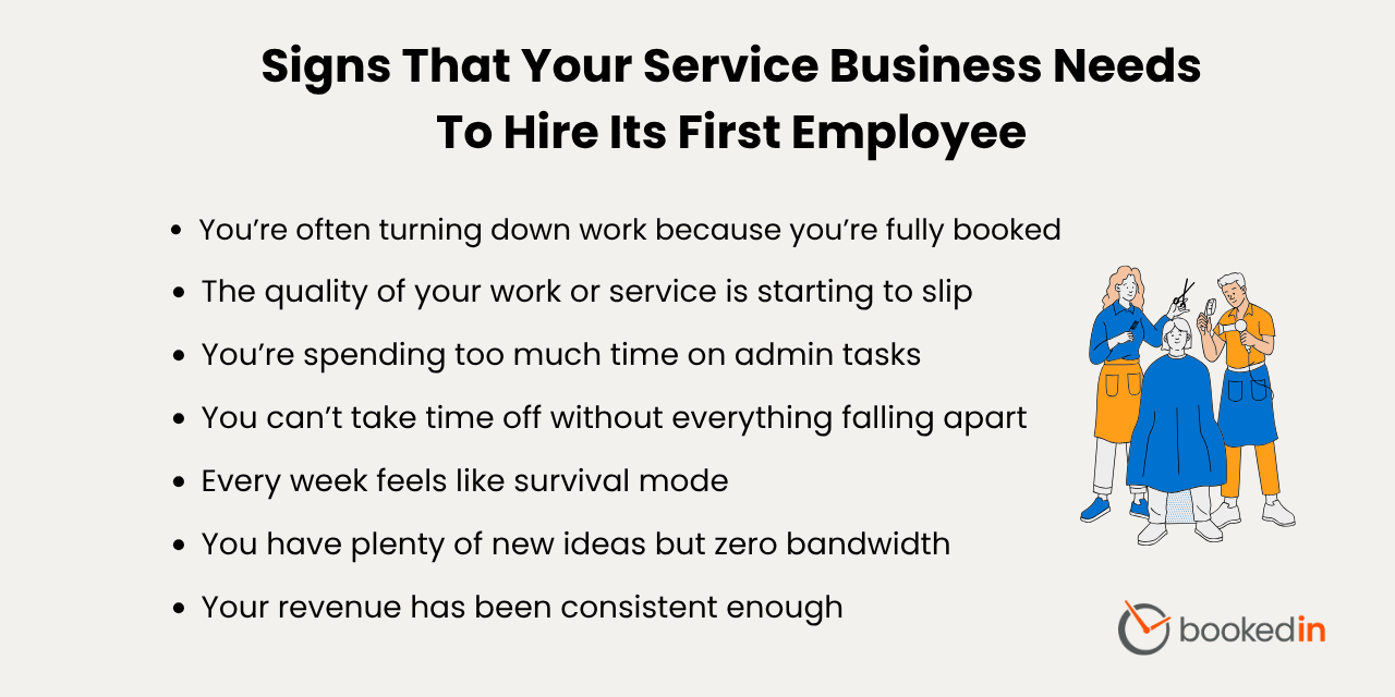 when to hire employees for small service business