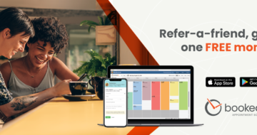 free online scheduling tool: bookedin refer a friend program